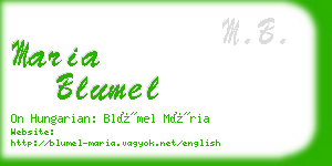 maria blumel business card